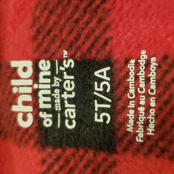 Carter's Child of Mine Toddler Boys Santa Fleece 1-pice Sleeper Set of 2 Size 5 - Picture 8 of 8